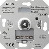 GIRA 202800 dimmer Ingebouwd Dimmer & schakelaar Metallic