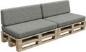 PFBG Set de coussins de palette (2X, 120x80 + 120x35), gris foncé