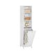 SoBuy BZR124-W Hoge Badkamerkast met Wasmand, Wit
