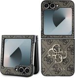 Guess 4G Metal Logo Backcover hoesje - voor Samsung Galaxy Z Flip6 / Flip7 FE - Bruin