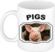 Bellatio Decorations Shoppartners Bv Dierenliefhebber Varken Mok - Keramiek - Wit - 300 ml