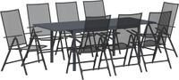 vidaXL Eettafel Set Antraciet Staal