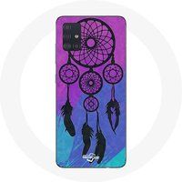 Maniacase Hoesje voor Samsung Galaxy A51 5G Dromenvanger zwart blauw en paarse achtergrond
