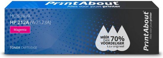 PrintAbout Huismerk Toner 212A (W2123A) Magenta | 5.000 Pagina's | Compatibel met HP