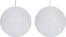 Spaas Rustieke Bolkaars - Wit - 2 Stuks - Ø 8 cm - 24 Branduren