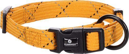 Flamingo Hond Halsband Puppy Dolly Oker S 30-45cm 15mm