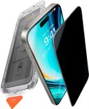 TORRAS Install Master Geschikt voor Apple iPhone 16 Pro - Privacy Glass - Screen Protector met Montage Frame