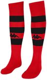 Kappa Sokken Rood/Zwart Gestreept Unisex Voetbal Schoenmaat 27-30 3 Stuks