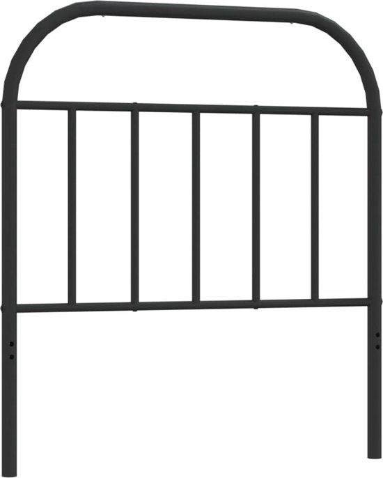 vidaXL Hoofdbord Metaal Zwart 80 cm