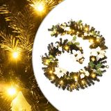 vidaXL Kerstslinger met LED-lampjes - 2,7 m - PVC - zwart