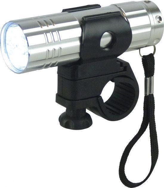 Dyto Fiets Koplamp - 9 LED - Batterij - Grijs - 250m Bereik - 40 Branduren