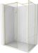 Mexen Kioto-F paroi de douche à l'italienne avec cadre 115 x 110 cm, transparent 8 mm, or brossé