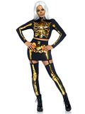 Leg Avenue Golden Skeleton Shirt M