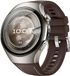 Strap-it Leren-siliconen hybrid bandje met 'perfect fit' aansluiting - geschikt voor Huawei Watch 5 - 46mm (donkenbruin)