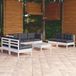 Maison Exclusive - Salon de jardin, 8 pièces, avec coussins, en pin massif