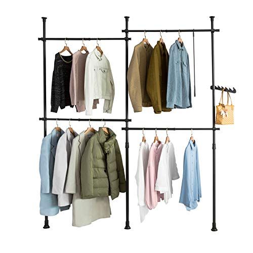 SoBuy KLS03-Sch Kledingrek | Zwart