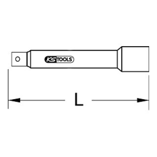 KS Tools KS Tools 3/8" geïsoleerde verlenging, 125mm Aantal:1