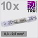 TRU COMPONENTS TC-13448488 Connecteur à sertir avec gaine thermorétractable 0.3 mm² 0.5 mm² Entièrement isolé Blanc 10 pièce(s)