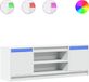 vidaXL Tv-meubel met LED 139,5x34x50 cm bewerkt hout wit