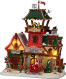 Lemax - 'North Pole Control Tower' - Verlicht Gebouw - Inclusief adapter