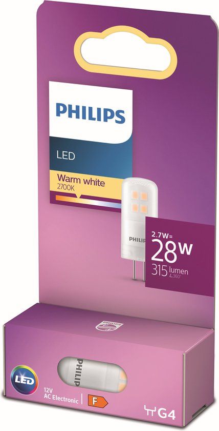 Philips LED Capsule G4 - 2.7W - Warm White