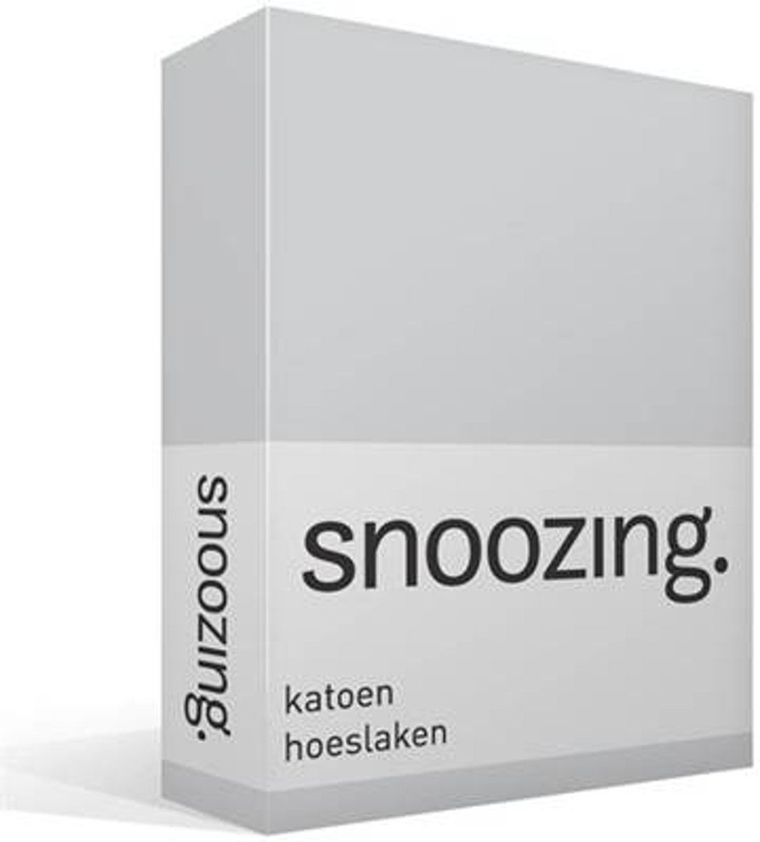 Snoozing Katoen Hoeslaken Lits-jumeaux 200x200 cm Grijs