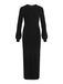 VILA VIKALIA L/S O-NECK ANKLE KNIT DRESS 1/KA - Dames - Maxi jurken