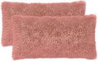 vidaXL - Taie d'oreiller - 2 pièces - HEERLEN - Rose - 40 x 80 cm - PV Fleece