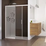 Ambiance Sticker Privacy raamfolie - Artistieke bloemen - Zelfklevende raamfolie voor ramen en douchedeuren - 120x45cm