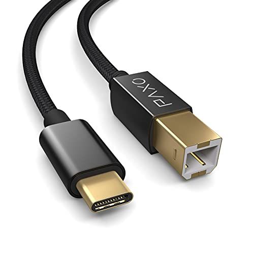 PAXO 1 m USB-printerkabel - USB C naar USB B - Zwart