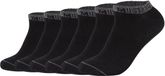 Mustang Casual Organic Cotton Sneaker Sokken 6-Pack Zwart Maat 39-42