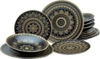 Markenlos Bol Elegante 12-delige Mandala Gold Serviesset