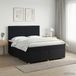 vidaXL Boxspringbed met matras, hoofdeinde, Zwart, 160 x 200 cm, Stof