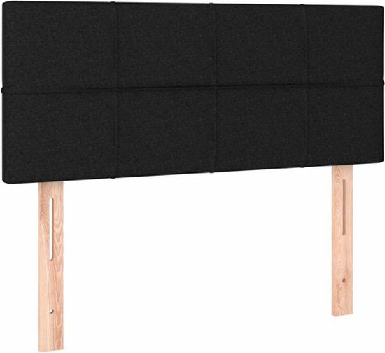 vidaXL Hoofdbord 100x5x78/88 cm stof zwart