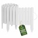 Creative Home Gazonrand bordure de jardin en bois 200 x 40 cm (L x H) blanc