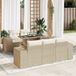 Maison Exclusive - Ensemble de meubles de jardin 6 pièces avec canapé et coussins, beige, en polyrotin