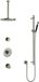 Hotbath Cobber - Inbouw Regendoucheset - Geborsteld Nikkel - 2 Stopkranen - Thermostatisch - Plafondbuis 30 cm - Hoofddouche 300 mm - Staafhanddouche