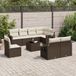 Maison Exclusive - Ensemble de jardin, 9 pièces, avec coussins, marron, en polyrotin