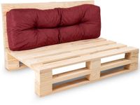 Bananair - Palletkussen - Tuinkussen voor Palletbank - Rugkussen - 120x40x15 cm - Rood