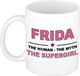 Bellatio Decorations naam cadeau mok - Frida - Woman Myth Supergirl - koffiemok - 300 ml - collega - moederdag