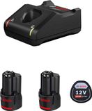 BOSCH Ensemble d'alimentation (2 x 12V 2.0 Ah + GAL12V-40)
