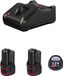 BOSCH Ensemble d'alimentation (2 x 12V 2.0 Ah + GAL12V-40)