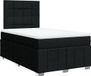 vidaXL Boxspringbed met matras, stof, zwart, 120x190 cm
