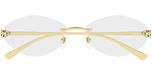 Cartier Ct0637o Lunettes de vue femme noir rondes gris 56mm