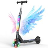 SISIGAD Elektrische step voor kinderen van 6 tot 10 jaar, 5,3 inch, met knipperende ledlampjes en 3 instelbare hoogtes, 45 W motor, belastbaar tot 70 kg