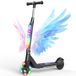 SISIGAD Elektrische step voor kinderen van 6 tot 10 jaar, 5,3 inch, met knipperende ledlampjes en 3 instelbare hoogtes, 45 W motor, belastbaar tot 70 kg