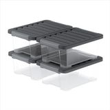 Rotho Core Pro Opbergdozen 11 L, Set Van 4