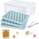 Ibenzoa® Set de sculpture sur glace avec support, cuillère à glace et pelle – 3 moules empilables en PP, 99 boules de glace rondes pour boissons et desserts