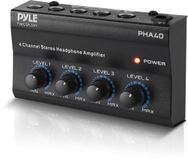 Pyle PHA40EU 4-kanaals stereo hoofdtelefoonversterker
