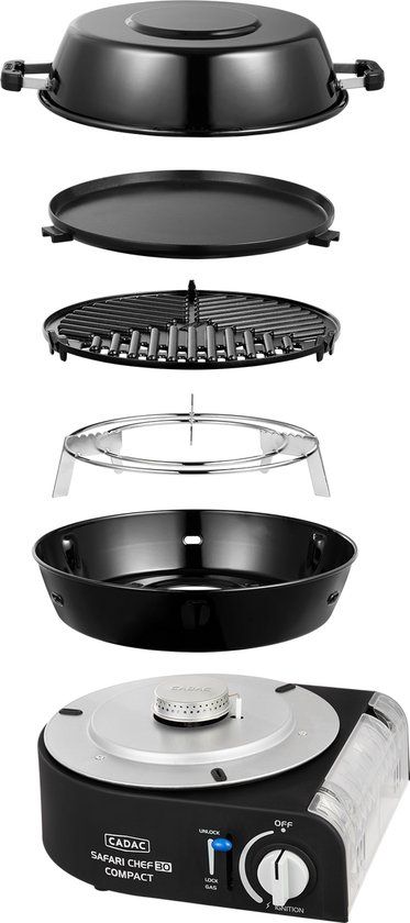 Cadac Safari Chef 30 Gasbarbecue - Zwart